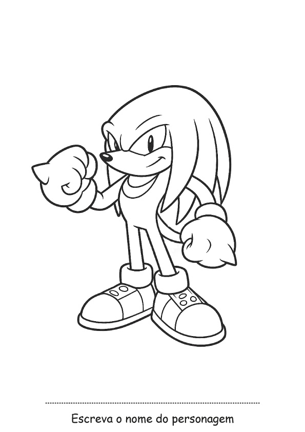 Desenho para colorir Knuckels