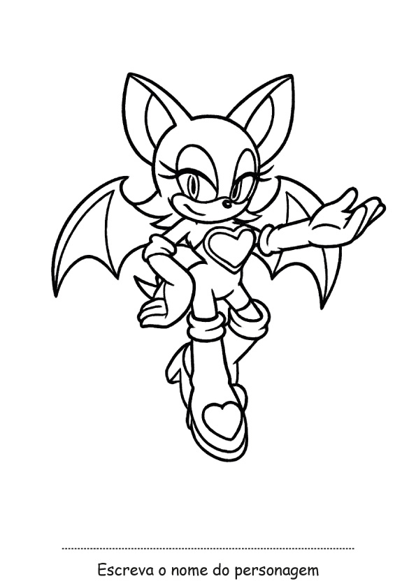 Desenho para colorir Rouge the Bat