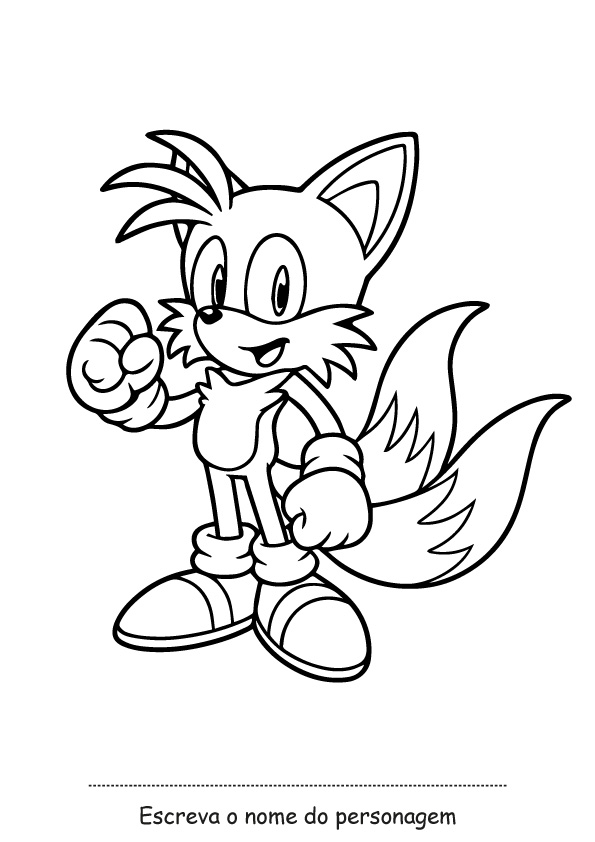 Desenho para colorir Tails
