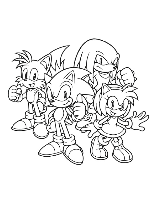Desenho do Sonic para colorir
