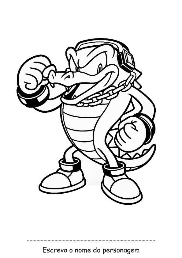 Desenho para colorir do Vector the Crocodille
