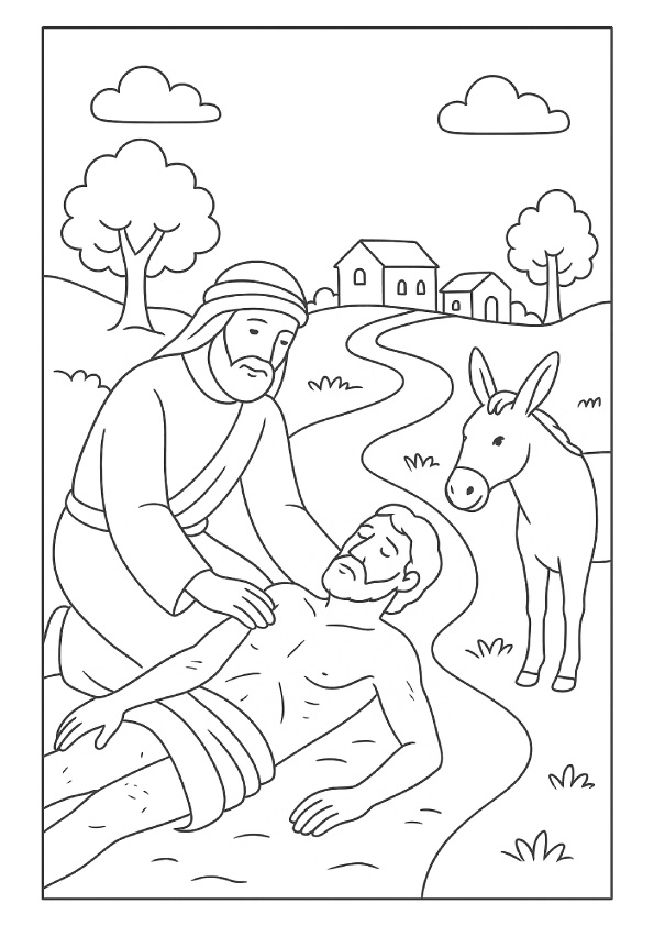 Desenho para colorir-O Bom Samaritano