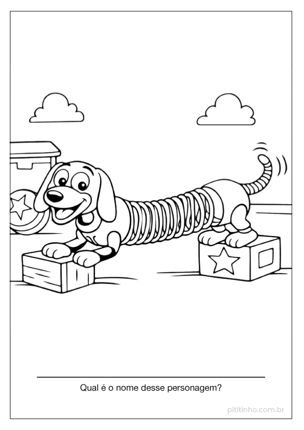 Desenho do Slinky Toy Story para colorir