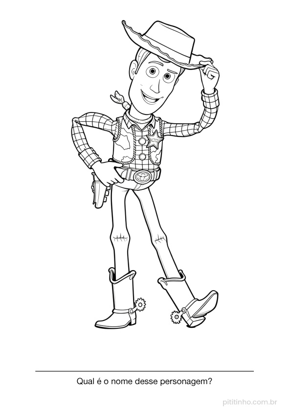 Desenho do Woody para imprimir