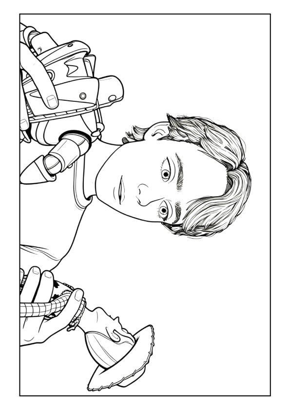 Andy toy story para colorir